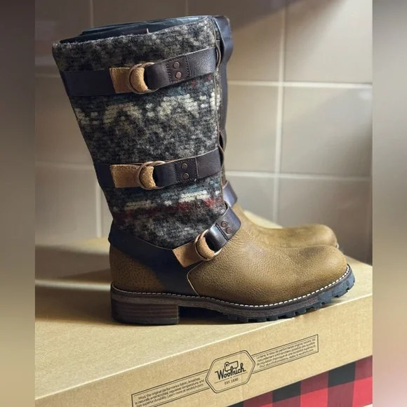 Woolrich Rio Grande Brown Sugar Blanket Wool Boots US 9 New in Box - Picture 6 of 8